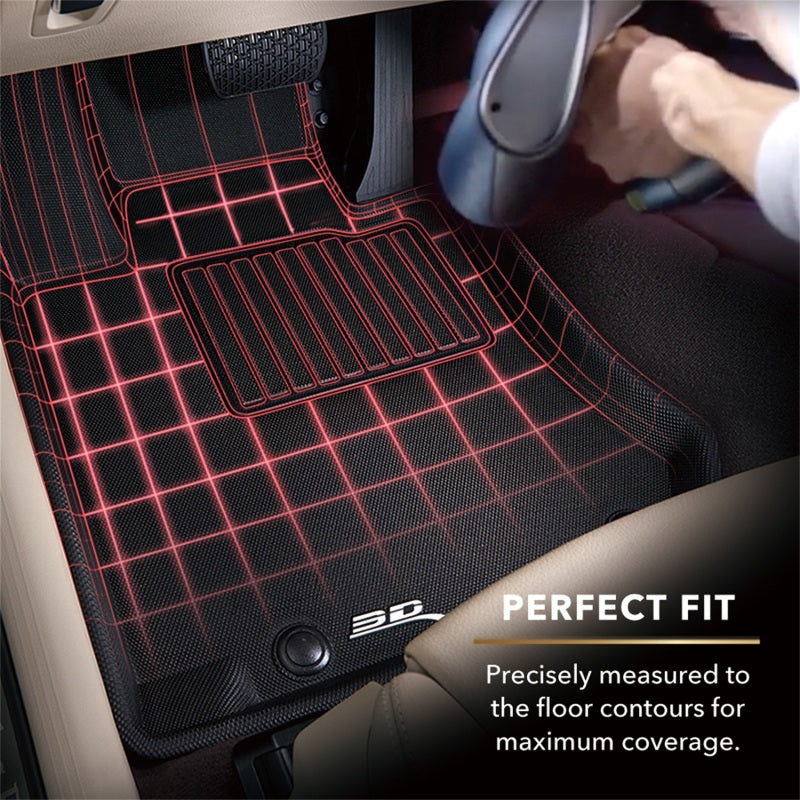 3D MAXpider Custom Fit Kagu Floor Mat For 20-22 Subaru Legacy / Outback - 2nd Row (Black)