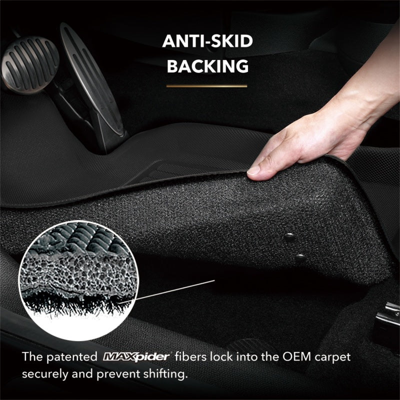 3D MAXpider Custom Fit Kagu Floor Mat For 20-22 Subaru Legacy / Outback - 2nd Row (Black)