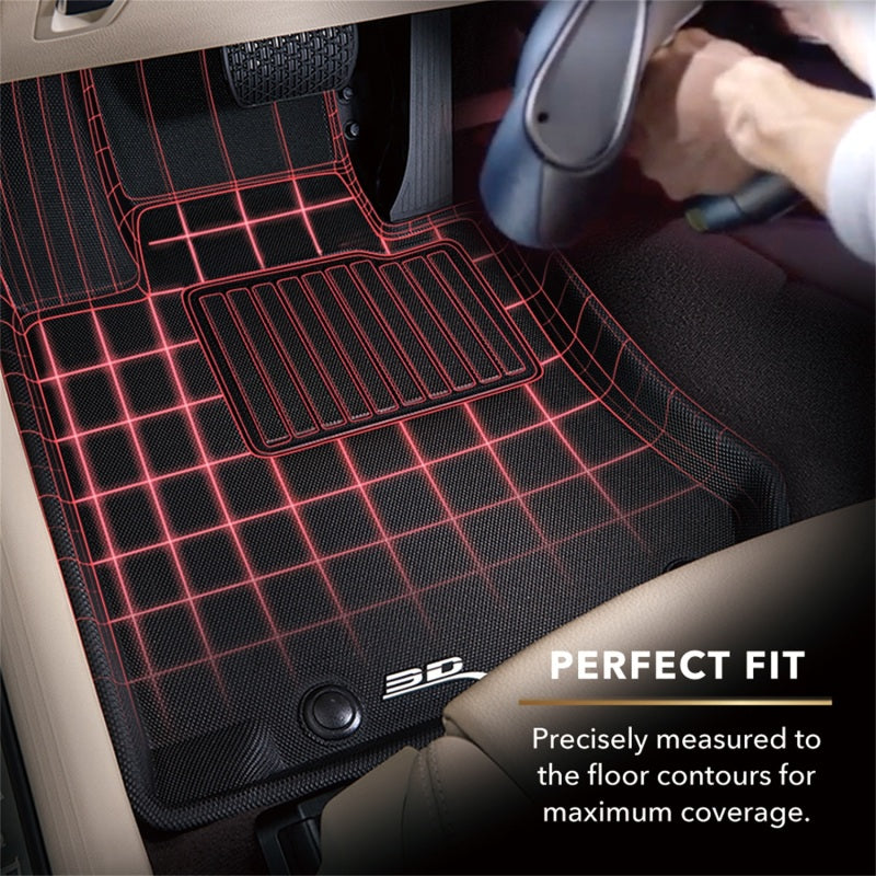 3D MAXpider 2022 Ford Maverick Hybrid Kagu 1st & 2nd Row Floormat - Black